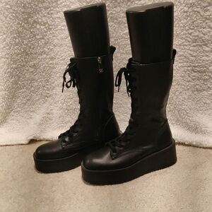 Zara Black Lace Up Boots